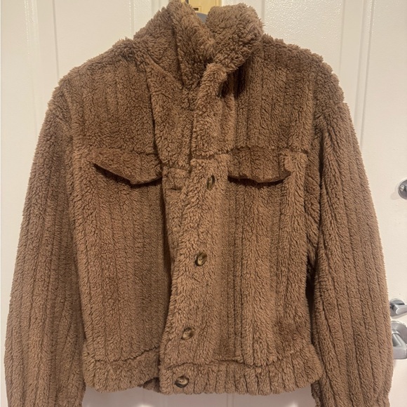 SHEIN Brown Teddy Jacket - Picture 5 of 5
